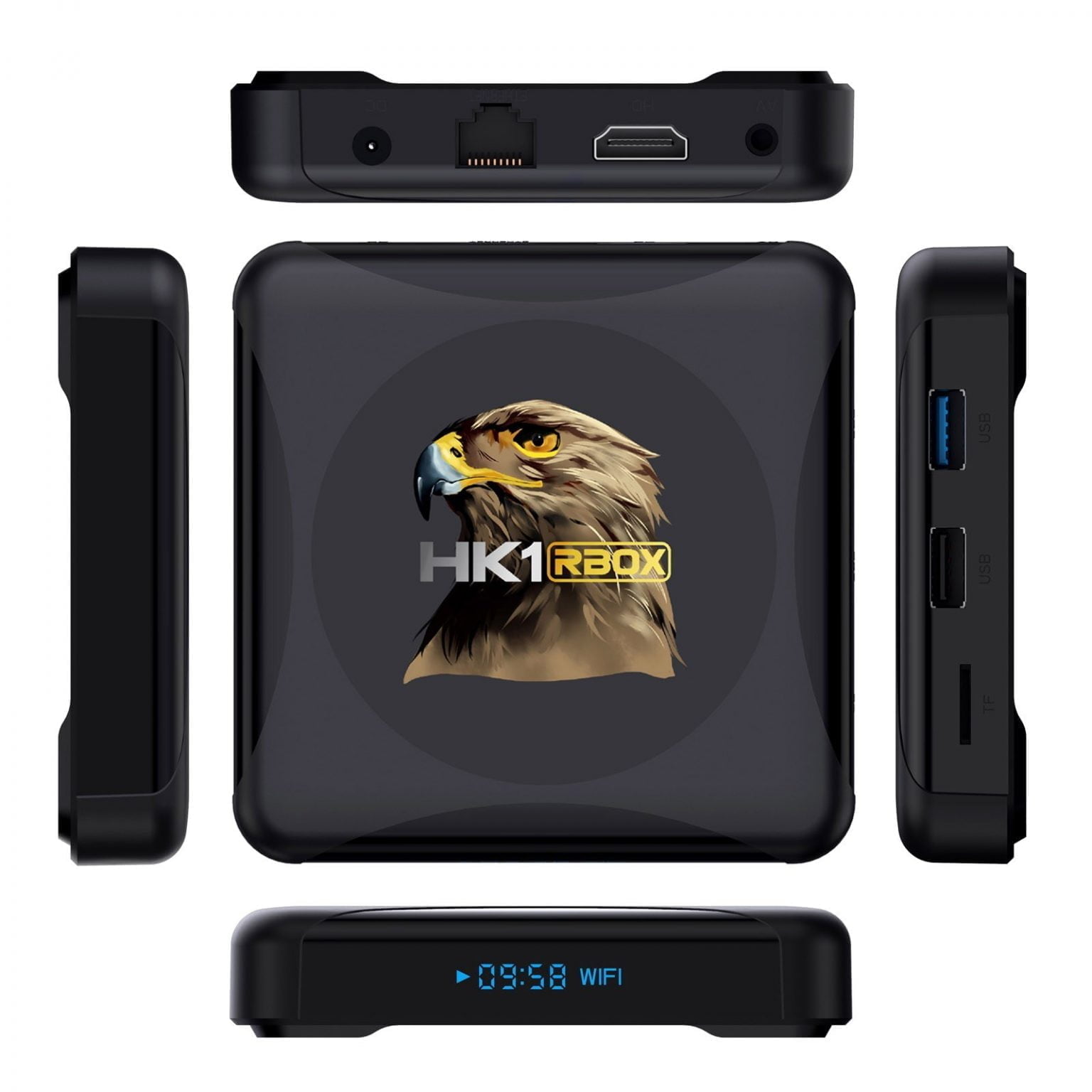 Tv priedėlis hk1 rbox rk3318 4/32gb tv box android 10