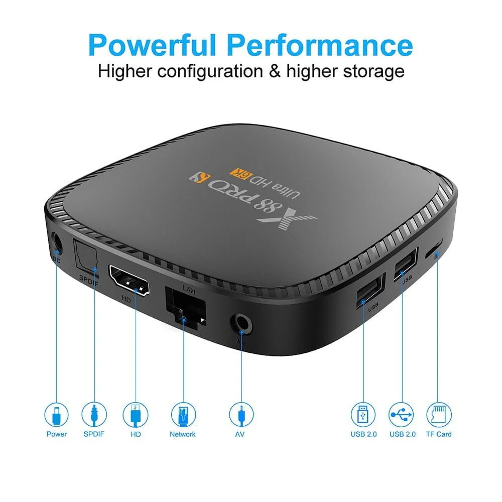 X88 PRO S Android TV priedėlis - H616 4/64GB Android 10.0