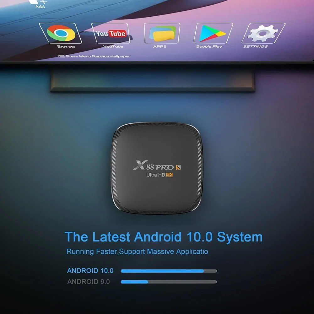 X88 PRO S Android TV priedėlis - H616 4/64GB Android 10.0