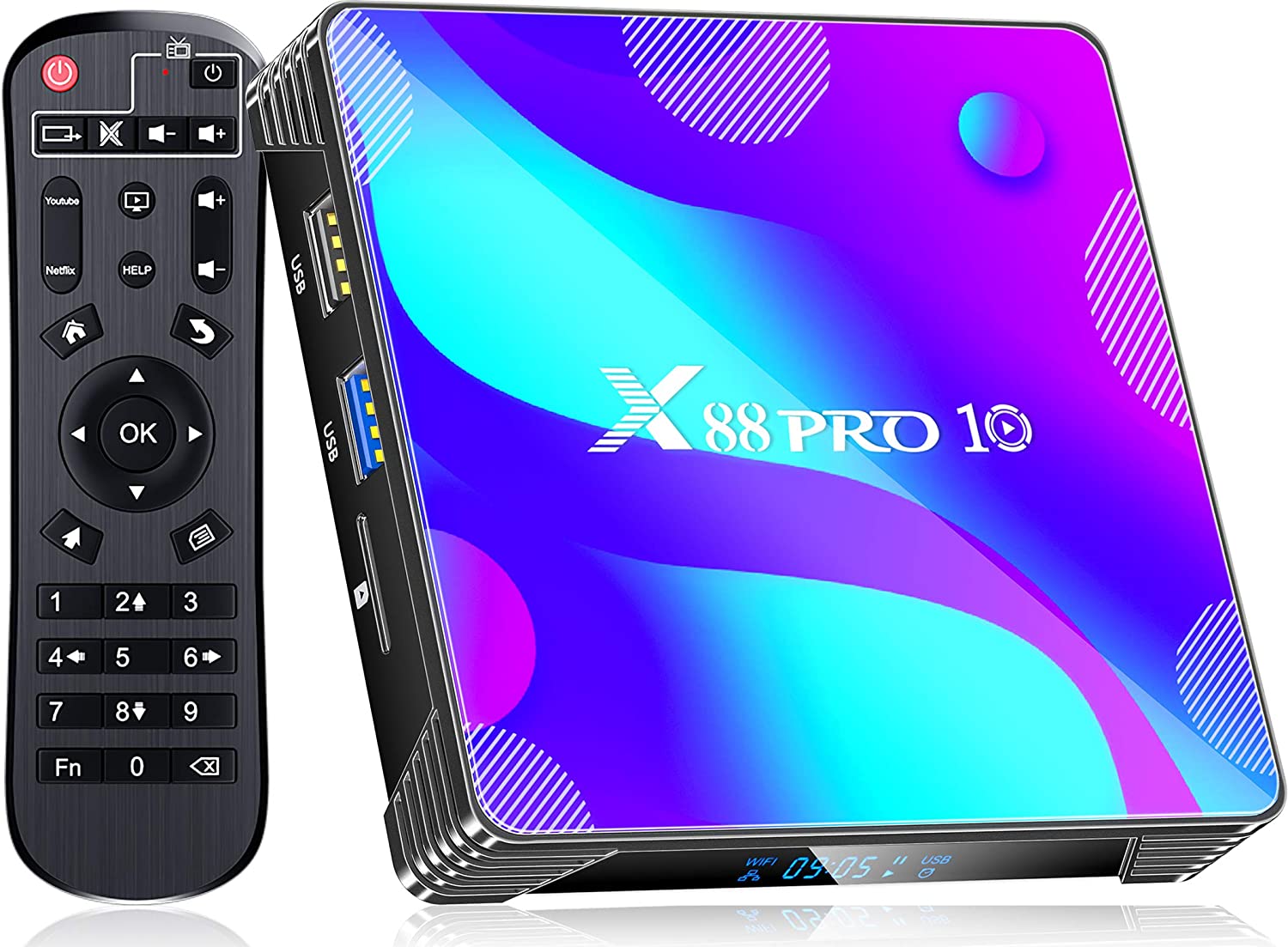 Tv priedėlis x88 pro10 4/64gb - tv box android 11. 0