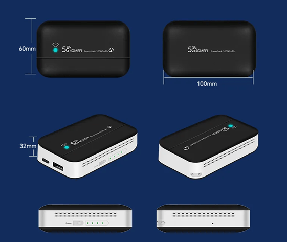 4g lte nešiojamas modemas xm42 - išorinė baterija 10000mah