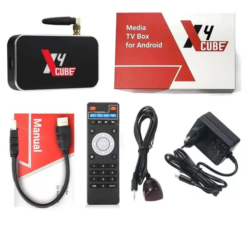 Ugoos x4 cube tv priedėlis android 11 amlogic s905x4