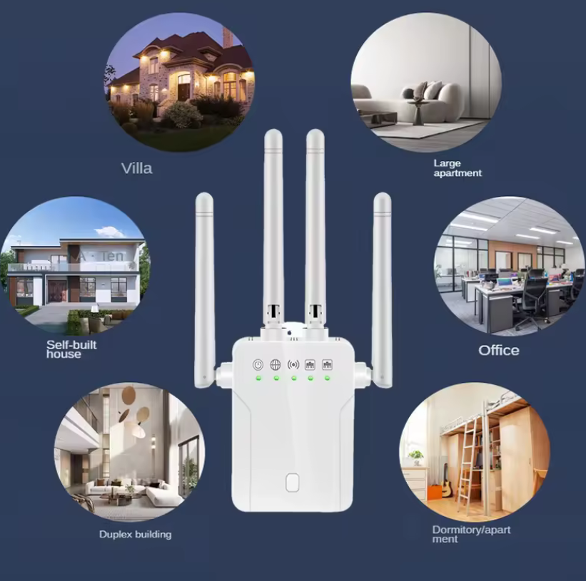 1200 mbps dviejų dažnių belaidis 2. 4g 5g vidaus wifi signalo stiprintuvas