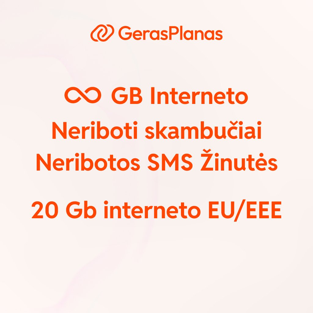 5G neribotas internetas – planas ir skambučiai