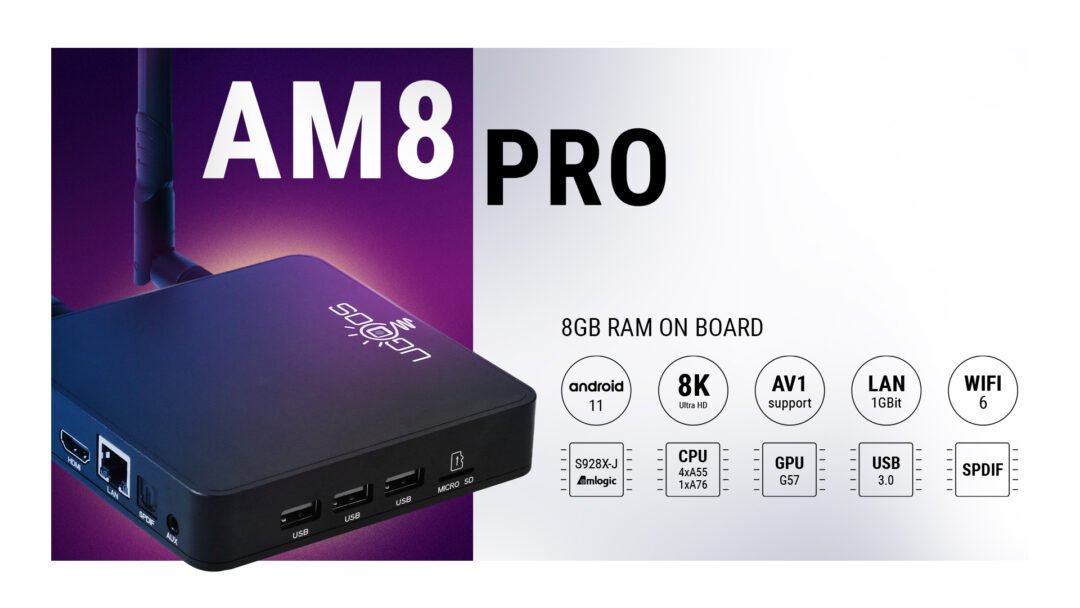 UGOOS AM8 Pro 8GB/64GB Android TV Box